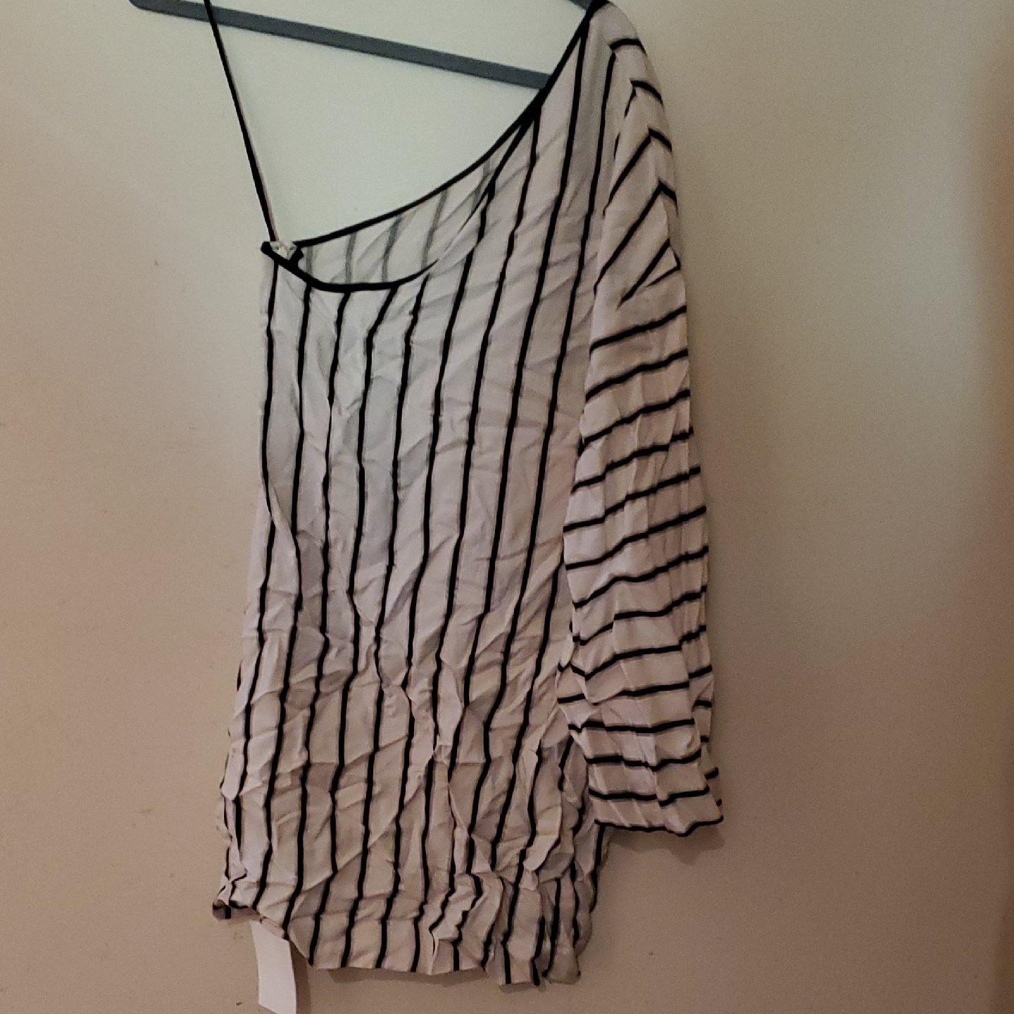 Nwt $910 Rosetta Getty Black And White Striped Women's Top